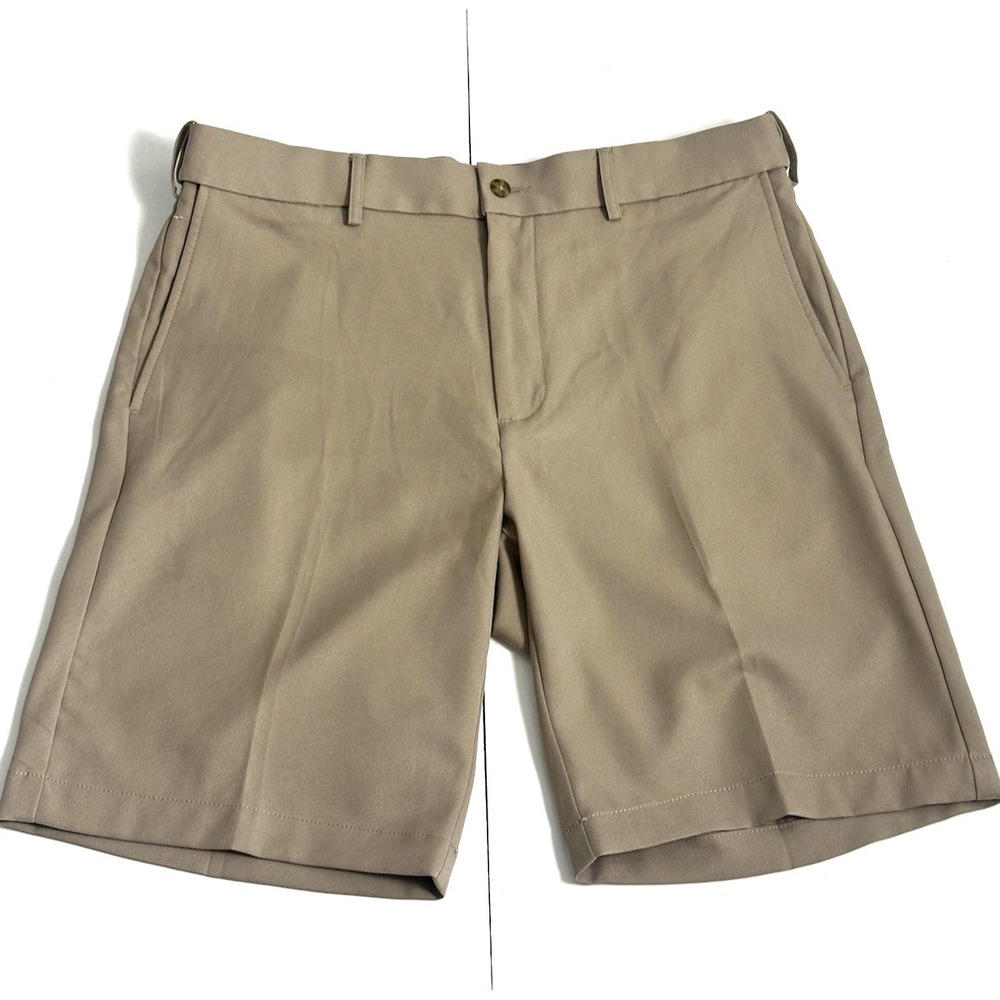 PGA Tour Men's Golf Bermuda Lightweight Shorts Tan/Beige Size 34 - Picture 10 of 16